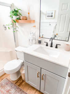 Modern walk-in shower conversion replacing a bathtub in a Quincy Illinois bathroom remodel
