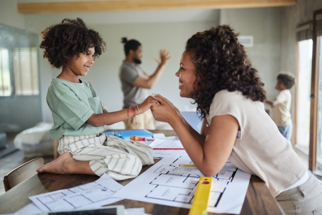 happy family about their home renovation
