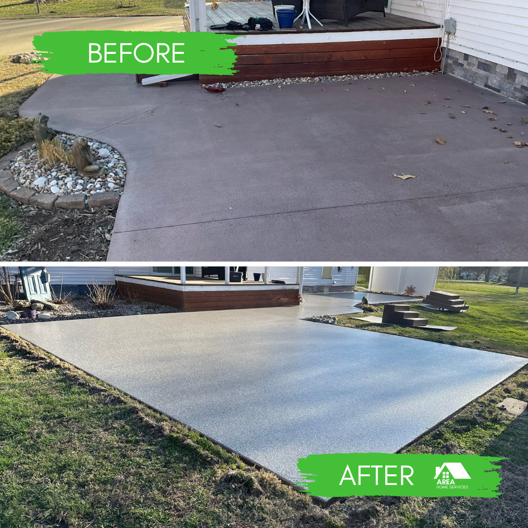 Patio & Basketball Court Pad Concrete Coating Photo