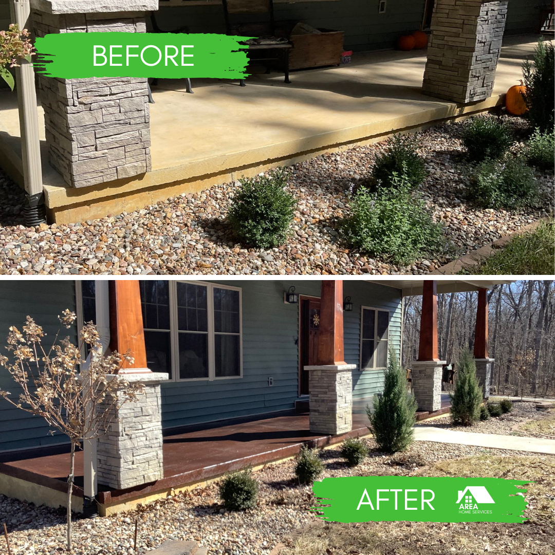 Front Porch Decorative Concrete Stain Photo